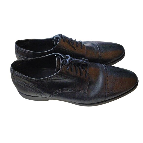 Cole Haan Men's Size 11M Black Leather Classic Cap Toe Lace Up Oxford Dressy - Picture 1 of 7
